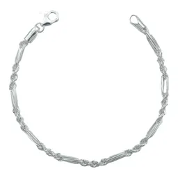 Pulsera Plata Ley .925 Torsal Figaro para Hombre - Imagen 1