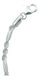 Pulsera Plata Ley .925 Torsal Figaro para Hombre - Imagen 4