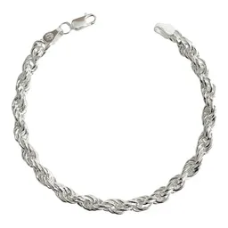 Pulsera Plata Ley 925 Torzal Gruesa para Hombre 21.5cm - Imagen 1