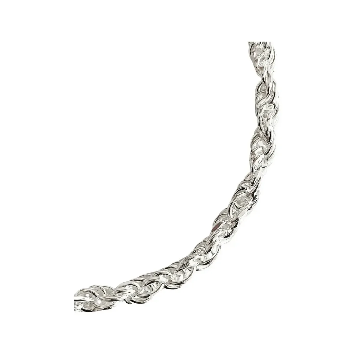 Pulsera Plata Ley 925 Torzal Gruesa para Hombre 21.5cm - Imagen 2