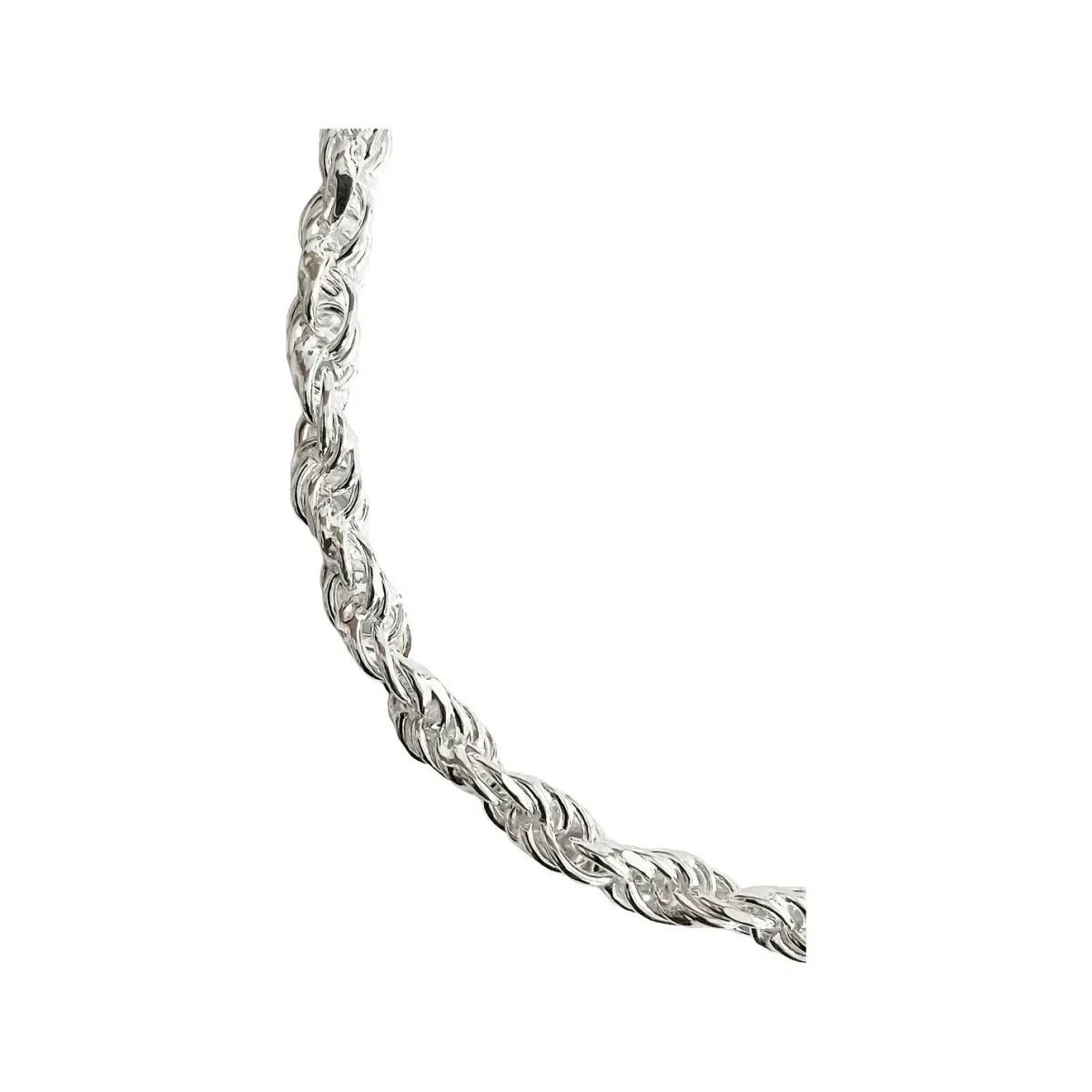 Pulsera Plata Ley 925 Torzal Gruesa para Hombre 21.5cm - Imagen 3