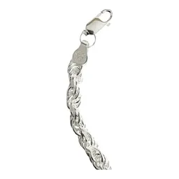 Pulsera Plata Ley 925 Torzal Gruesa para Hombre 21.5cm - Imagen 4