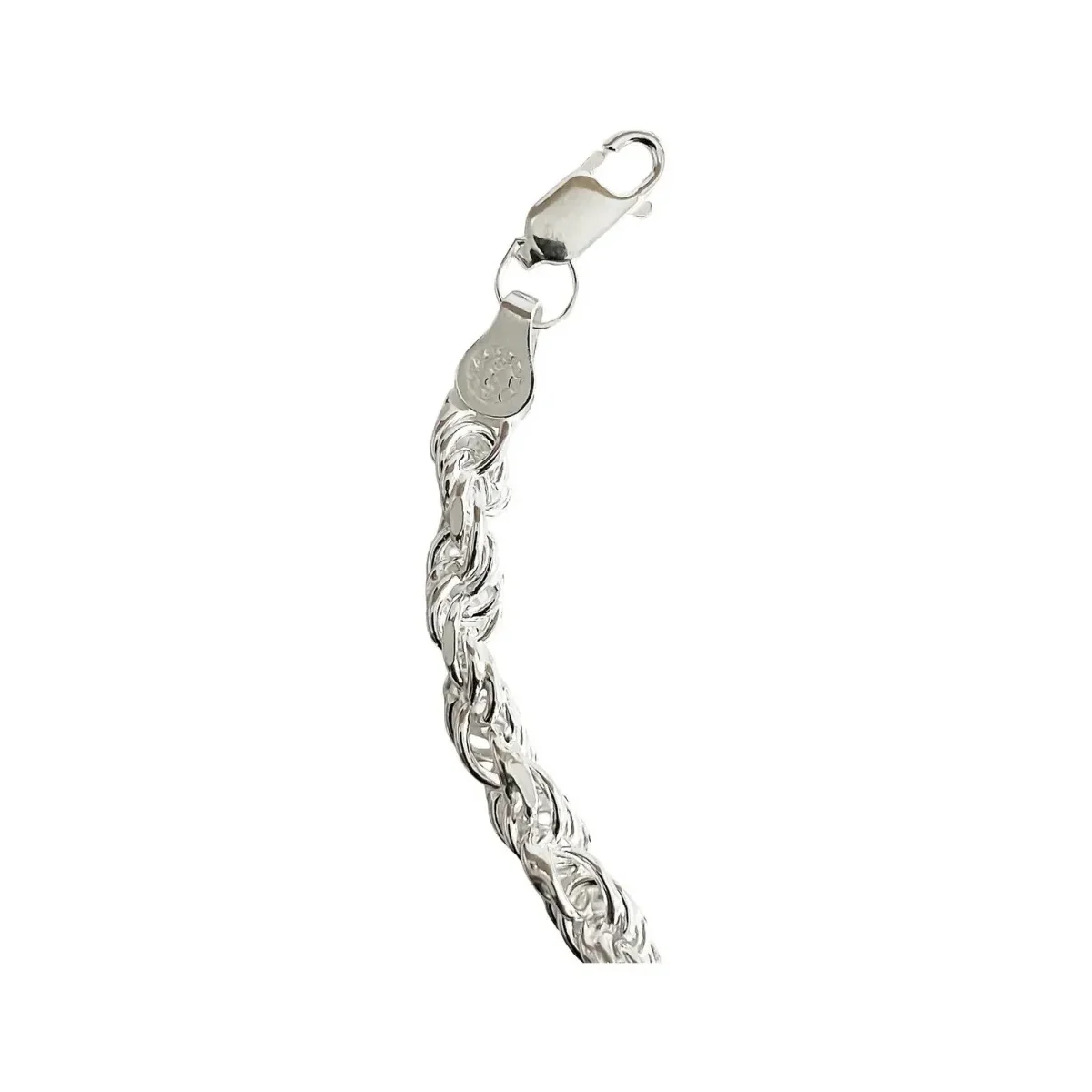 Pulsera Plata Ley 925 Torzal Gruesa para Hombre 21.5cm - Imagen 4