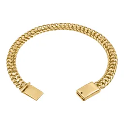 Pulsera de Oro 10k Tejido Petatillo 18 cm 7 mm Broche A Presión - Imagen 1