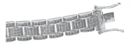 Pulsera Plata 925 Rolo Gruesa con Zirconias para Hombre - Imagen 4