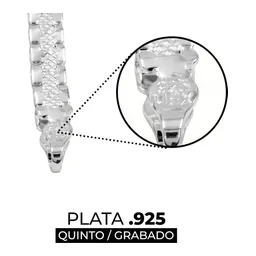 Pulsera Plata 925 Rolo Santa Muerte Lisa 18cm - Imagen 3