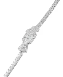 Pulsera Rolo Santa Muerte Plata .925 20cm - Imagen 2