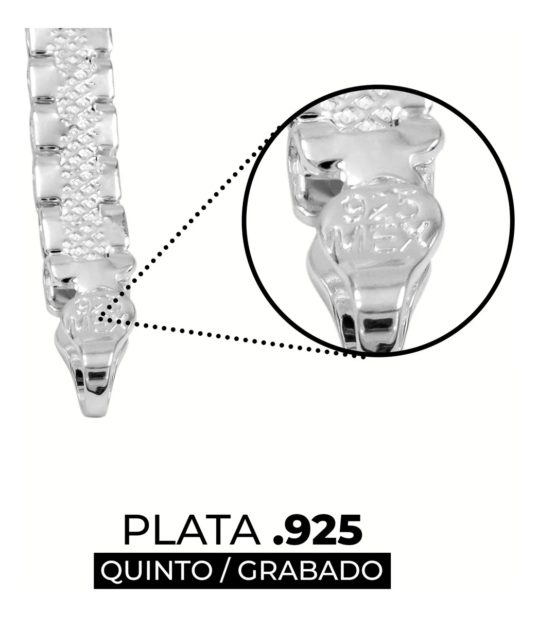 Pulsera Rolo Santa Muerte Plata .925 20cm - Imagen 3
