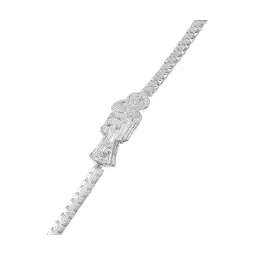Pulsera Rolo Santa Muerte Plata .925 20cm - Imagen 2