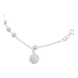 Pulsera Plata 925 San Benito Bola Lisa Ajustable - Imagen 2