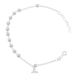 Pulsera Plata 925 San Benito Bola Lisa Ajustable - Imagen 3