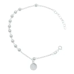 Pulsera Plata 925 San Benito Bola Lisa Ajustable - Imagen 4