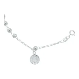 Pulsera Plata 925 San Benito Bola Lisa Ajustable - Imagen 5
