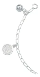 Pulsera Plata 925 Medalla San Benito Doble Vista Protección - Imagen 4