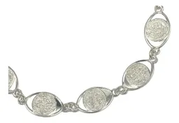 Pulsera Plata 925 San Benito con Medallas Pequeñas 19.5cm - Imagen 2