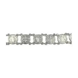 Pulsera San Benito Medallas Plata .925 18cm - Imagen 3