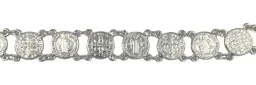 Pulsera de Plata Ley 925 con Medallas San Benito Diseño Artesanal - Imagen 2