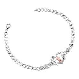 Pulsera San Judas Tadeo de Plata .925 Florentina con Zirconias 19 cm - Imagen 2