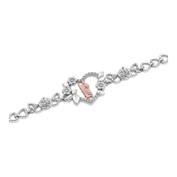 Pulsera San Judas Tadeo de Plata .925 Florentina con Zirconias 19 cm - Imagen 3