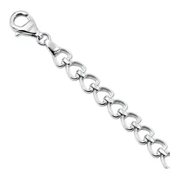 Pulsera San Judas Tadeo de Plata .925 Florentina con Zirconias 19 cm - Imagen 5