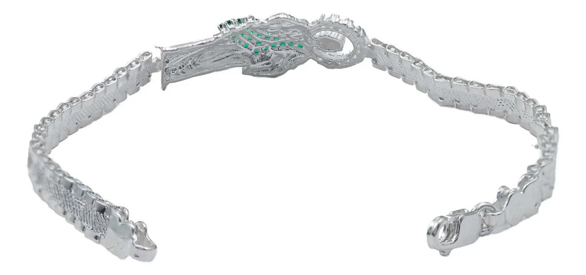 Pulsera San Judas Tadeo Rolo con Zirconias Plata .925 17.5cm - Imagen 4