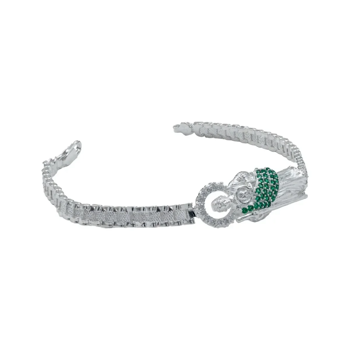Pulsera San Judas Tadeo Rolo con Zirconias Plata .925 17.5cm - Imagen 3