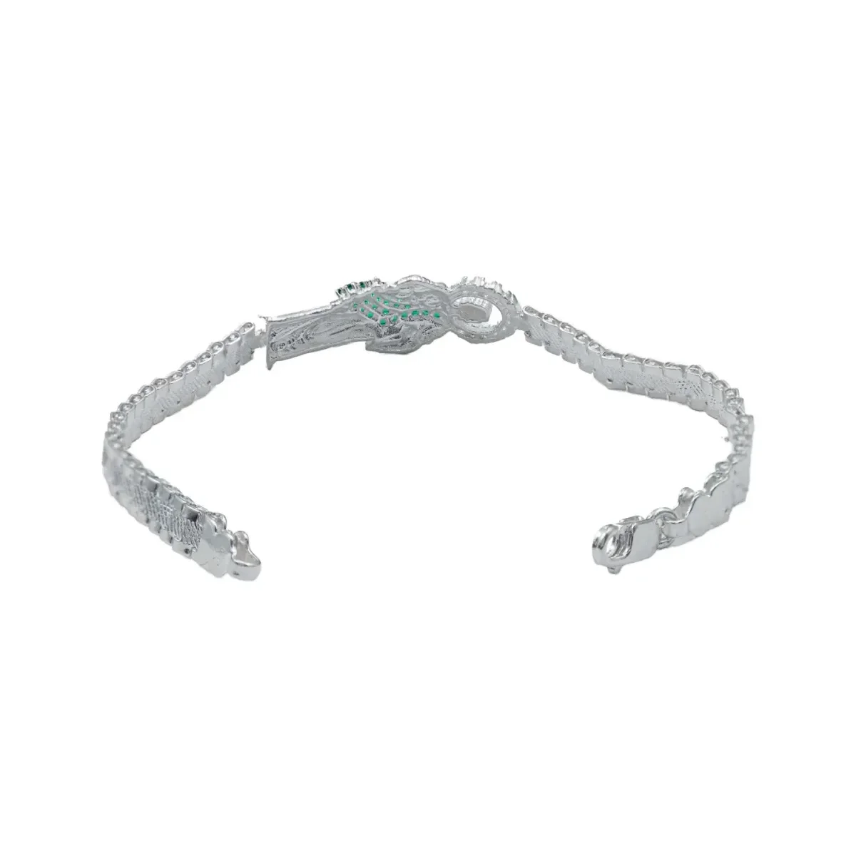Pulsera San Judas Tadeo Rolo con Zirconias Plata .925 17.5cm - Imagen 4