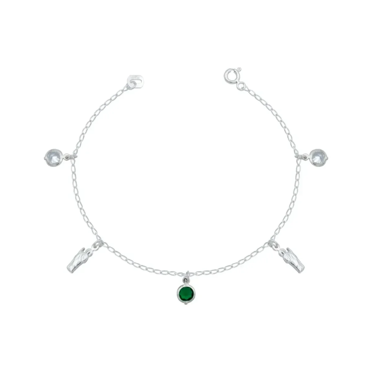 Pulsera San Judas Tadeo Plata 925 con Zirconias - Joyería religiosa mexicana Joyaris
