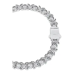 Pulsera Tejido Espiga de Plata .925 de 19 cm y 7 mm Broche a Presión - Imagen 3