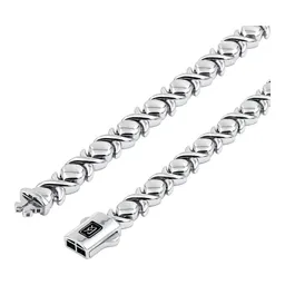 Pulsera Tejido Espiga de Plata .925 de 19 cm y 7 mm Broche a Presión - Imagen 4