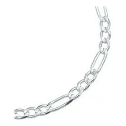 Pulsera Esclava Plata .925 Tejido Figaro 3x1 Diamantada para Hombre - Imagen 3