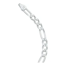 Pulsera Esclava Plata .925 Tejido Figaro 3x1 Diamantada para Hombre - Imagen 4