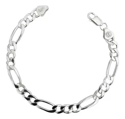 Pulsera Esclava Plata 925 Tejido Figaro 3x1 para Hombre - Imagen 1
