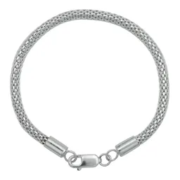 Pulsera Plata 925 Tejido Malla para Hombre 18.5cm - Imagen 1