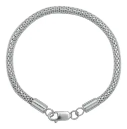 Pulsera Plata 925 Tejido Malla para Hombre 18.5cm - Imagen 1