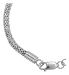 Pulsera Plata 925 Tejido Malla para Hombre 18.5cm - Imagen 2