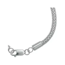 Pulsera Plata 925 Tejido Malla para Hombre 18.5cm - Imagen 3