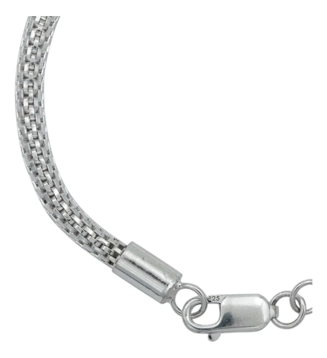 Pulsera de plata .925 plateado tejido malla para hombre — Joyaris