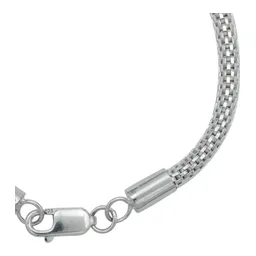 Pulsera Plata 925 Tejido Malla para Hombre 19.5cm - Imagen 3