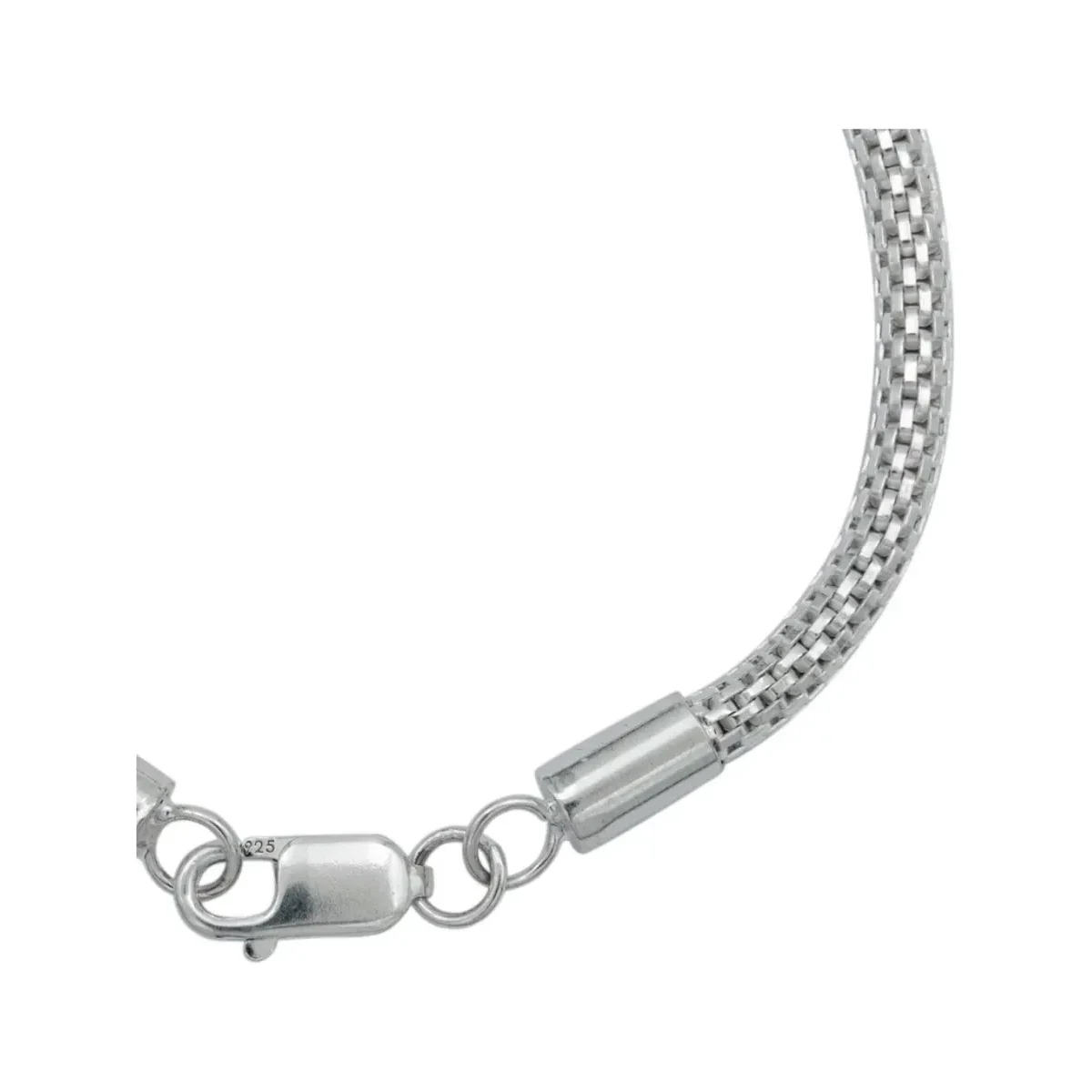 Pulsera Plata 925 Tejido Malla para Hombre 19.5cm - Imagen 3