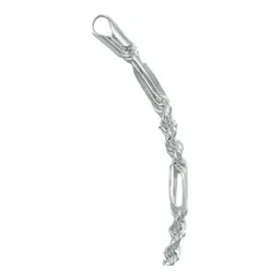 Pulsera Plata 925 Tejido Torsal y Figaro para Hombre - Imagen 2