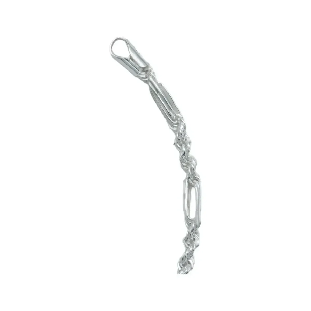 Pulsera Plata 925 Tejido Torsal y Figaro para Hombre - Imagen 2