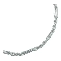 Pulsera Plata 925 Tejido Torsal y Figaro para Hombre - Imagen 4