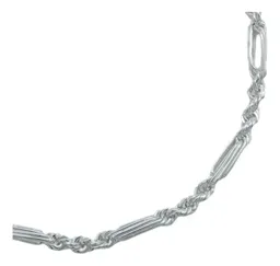 Pulsera Plata 925 Tejido Torsal y Figaro para Hombre - Imagen 4