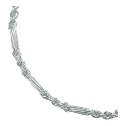 Pulsera Plata 925 Tejido Torsal y Figaro para Hombre - Imagen 5
