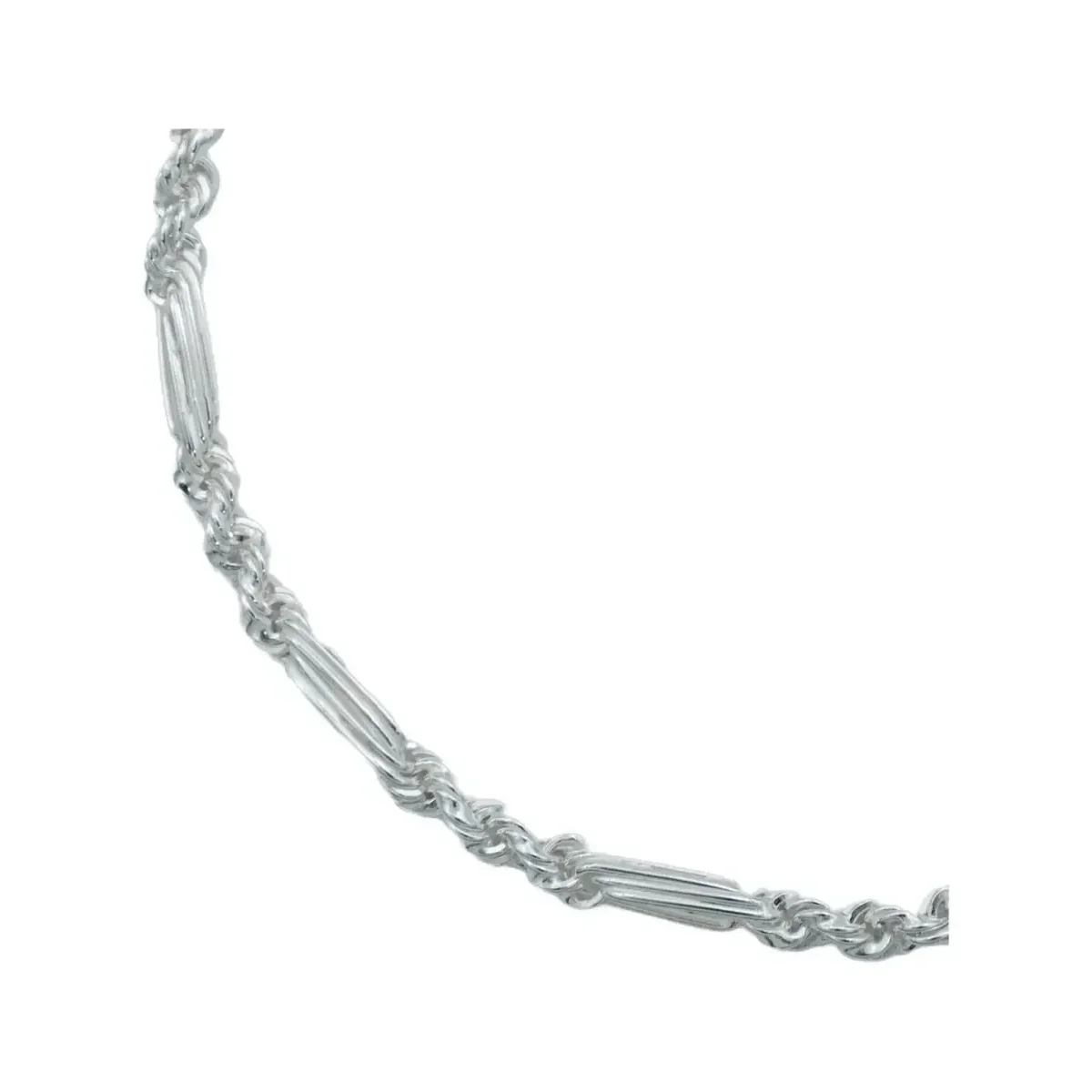 Pulsera Plata 925 Tejido Torsal y Figaro para Hombre - Imagen 5