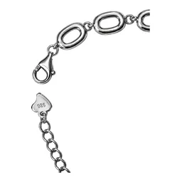 Pulsera Tenis de Plata .925 Ovalada Biselada Ajustable 17 a 20 cm - Imagen 4