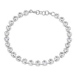 Pulsera Tenis Rombo de Plata .925 con Zirconia Blanca Ajustable 18 cm Blanco - Imagen 1