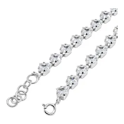 Pulsera Tenis Rombo de Plata .925 con Zirconia Blanca Ajustable 18 cm Blanco - Imagen 3