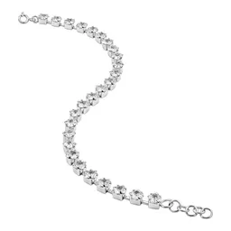 Pulsera Tenis Rombo de Plata .925 con Zirconia Blanca Ajustable 18 cm Blanco - Imagen 5